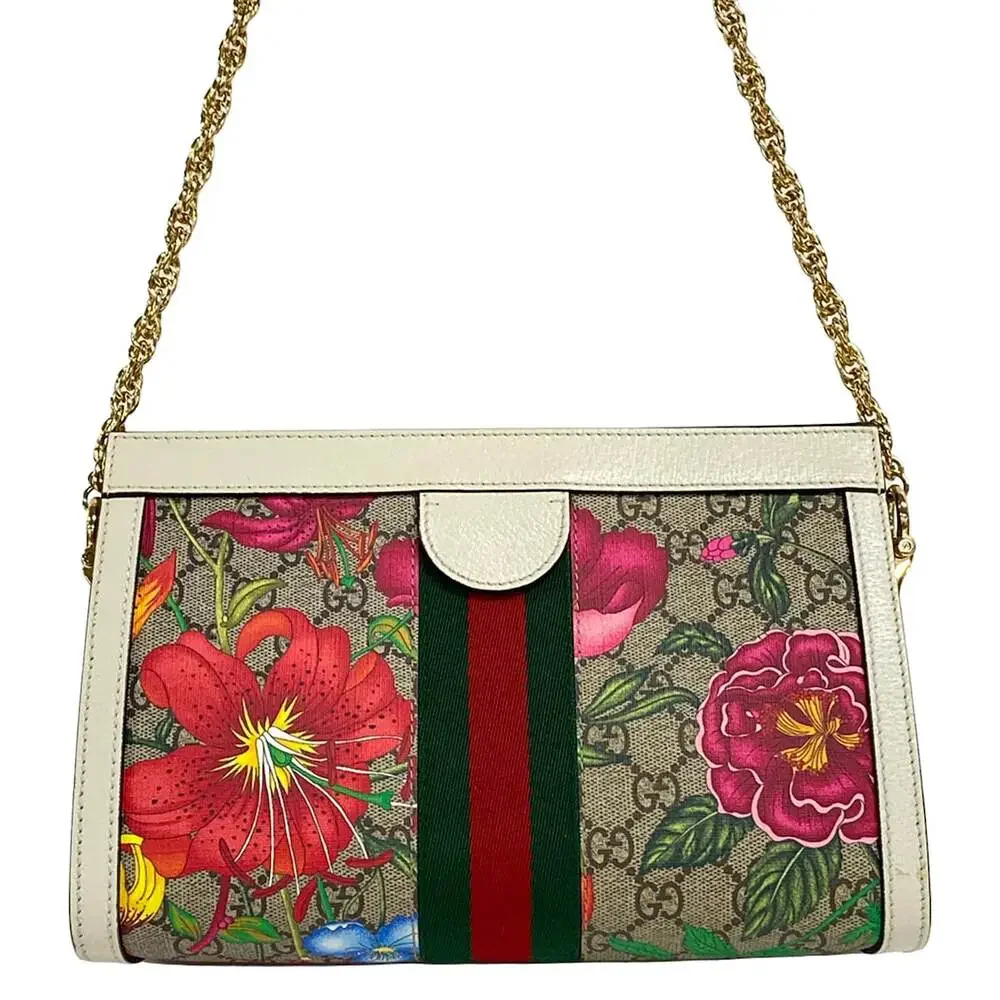 Gucci Ophidia GG Small Shoulder Bag Shoulder Bag 503877 White Beige Multi PVC - Picture 3 of 15